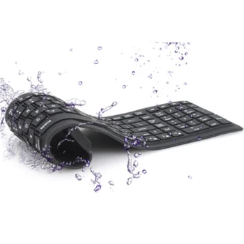 

Waterproof Folding Bluetooth Wireless Keyboard Portable Soft Keyboard Mute Silicone Mini Keyboard for IOS Android Windows