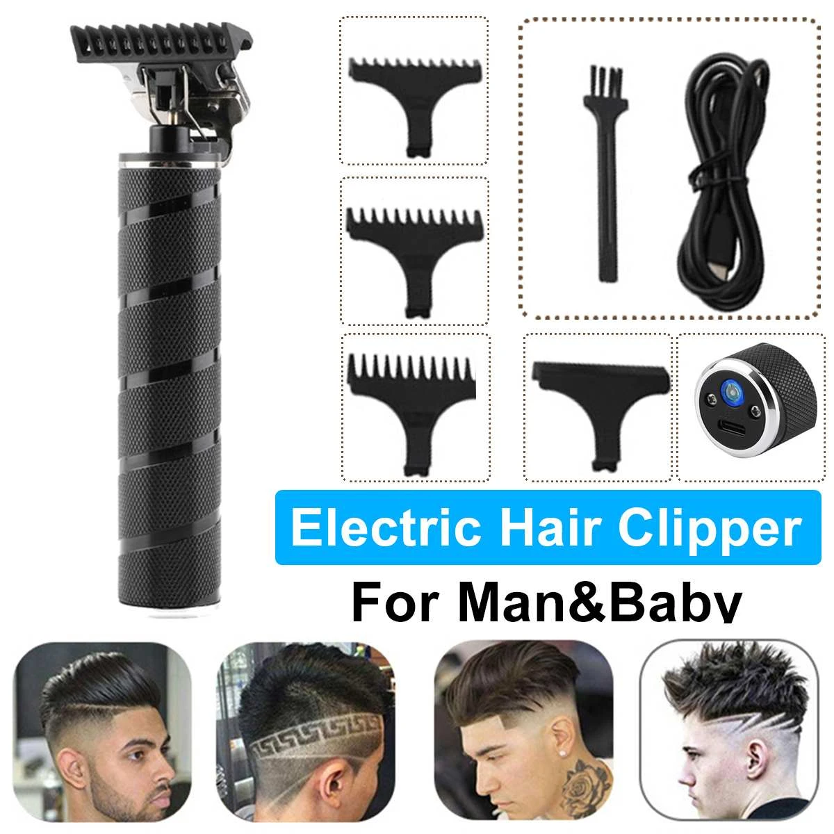 kiezen Verloren Omgeving Zwart Usb Elektrische Tondeuse Man 0Mm Scheerapparaat Trimmer Voor Mannen  Kapper Professionele Baard Oplaadbare Haar Snijmachine|Haartrimmer| -  AliExpress