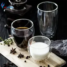 Upspirit, двухслойная прозрачная стеклянная чашка, пивная вода, питьевое стекло es, кружка для кофе, молока, стакан, барные аксессуары, посуда для напитков