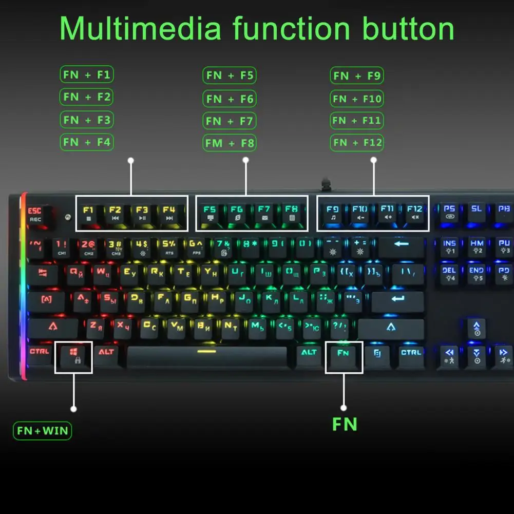 Механическая клавиатура ZUOYA X51 проводная игровая с русской раскладкой 87 клавиш