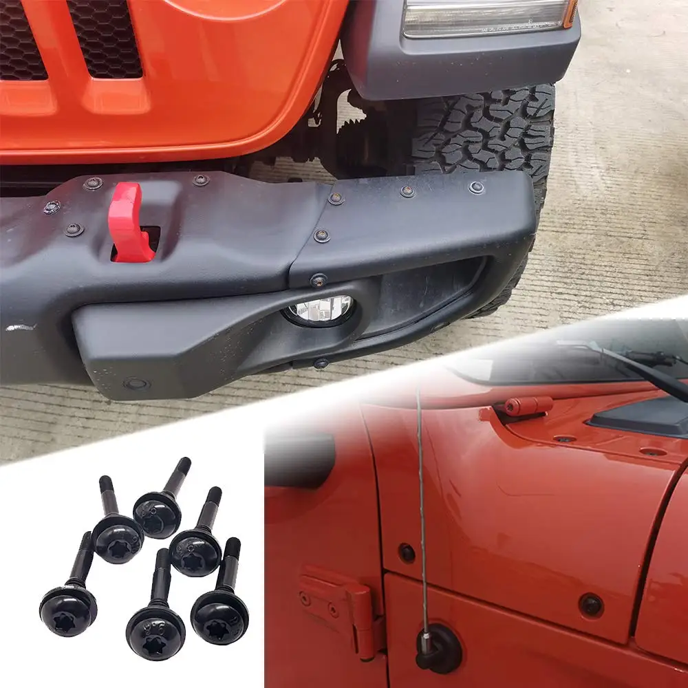 Винтовые болты Torx 6 шт. крепежные винты подходят для Jeep Wrangler JL (M6) JK (M8) рамы