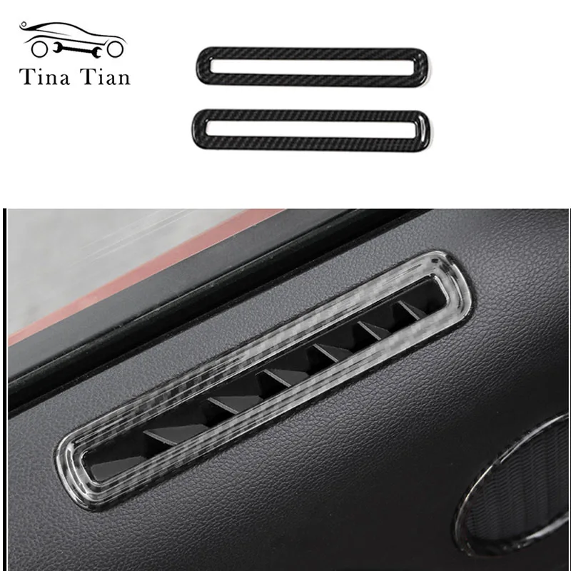 

Fit for Ford Mustang 2015 -2020 ABS carbon fiber color Car Interior Side Door Air Conditioning Vent Outlet Decoration Cover