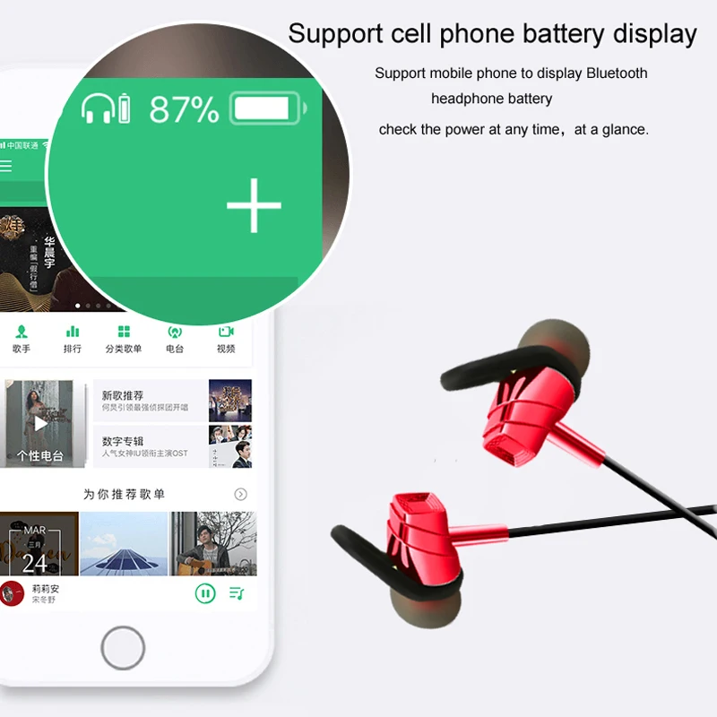 Wireless Coumminication Headphones Magnetic Earphones Waterproof Earbuds Headset DJA99
