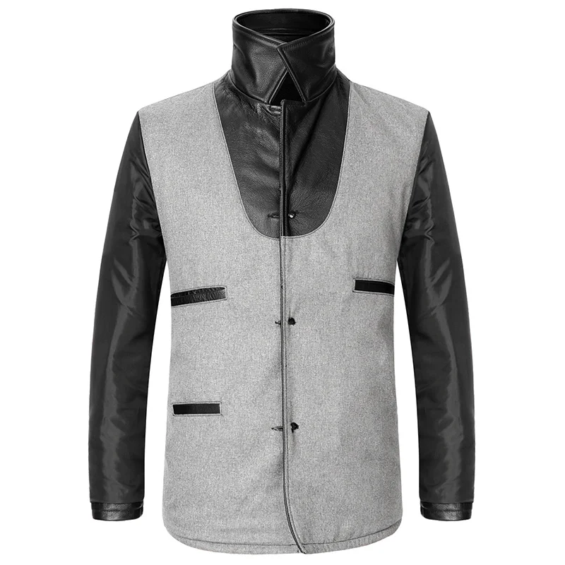 Real Cowhide Leather Coat 