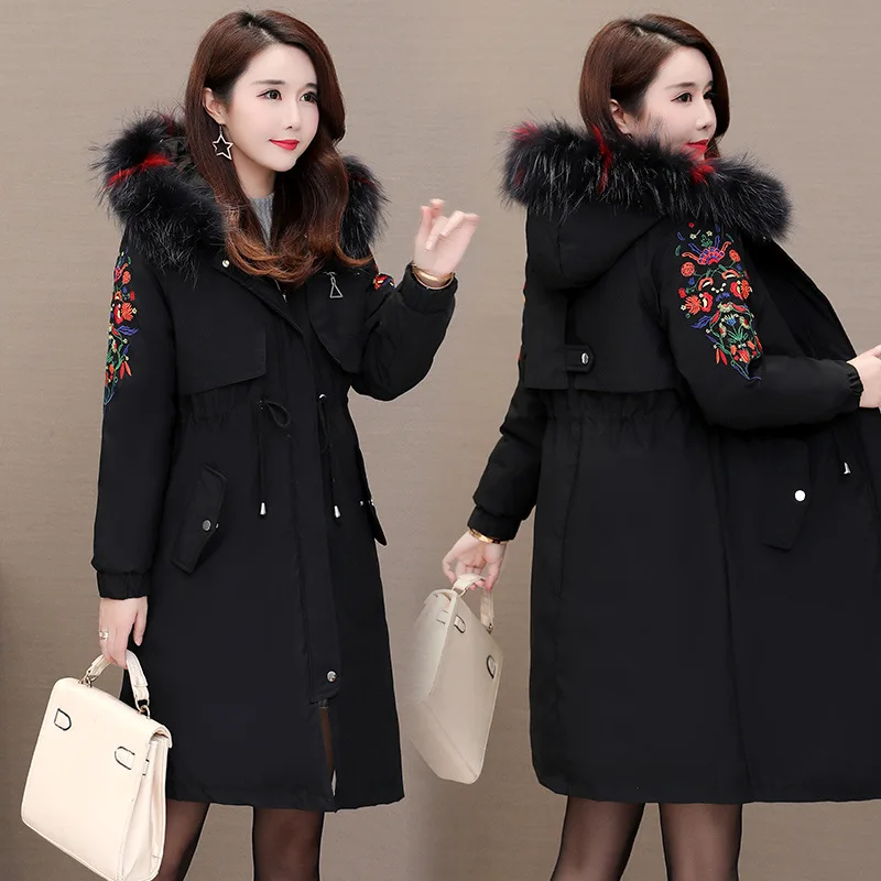 

Women's Pike down Jacket Cotton-padded Clothes Mid-length Middle-aged Mom Cotton-padded Clothes 30-40-50-Year-Old Women Coat Cot