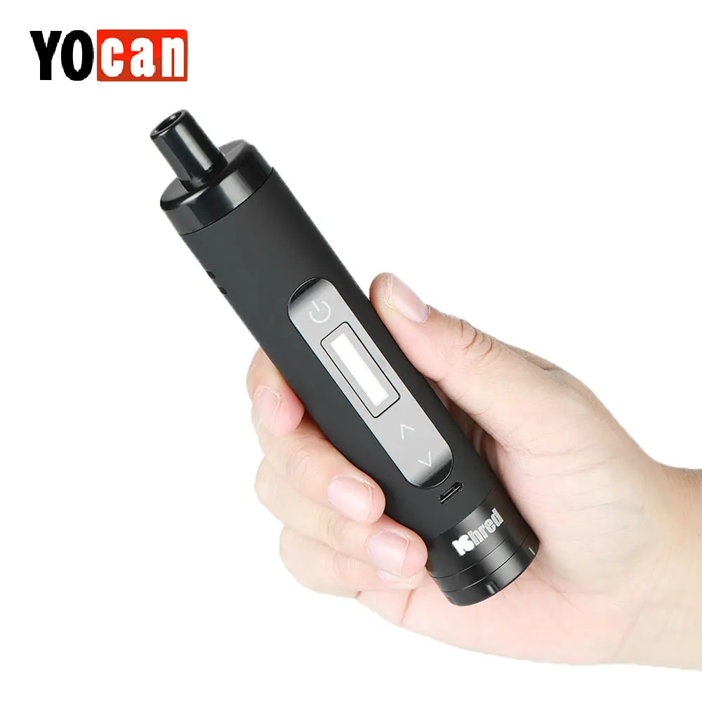 Najtaniej Oryginalny zestaw Yocan IShred parownik do suchych ziół z akumulatorem 2600mAh i wyświetlaczem LCD oraz ceramiczna komora grzewcza e cig zestawy startowe do e papierosów