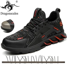 Прямая поставка; Мужская зимняя уличная защитная Рабочая обувь со стальным носком; Мужская противоскользящая защитная обувь с прокалыванием