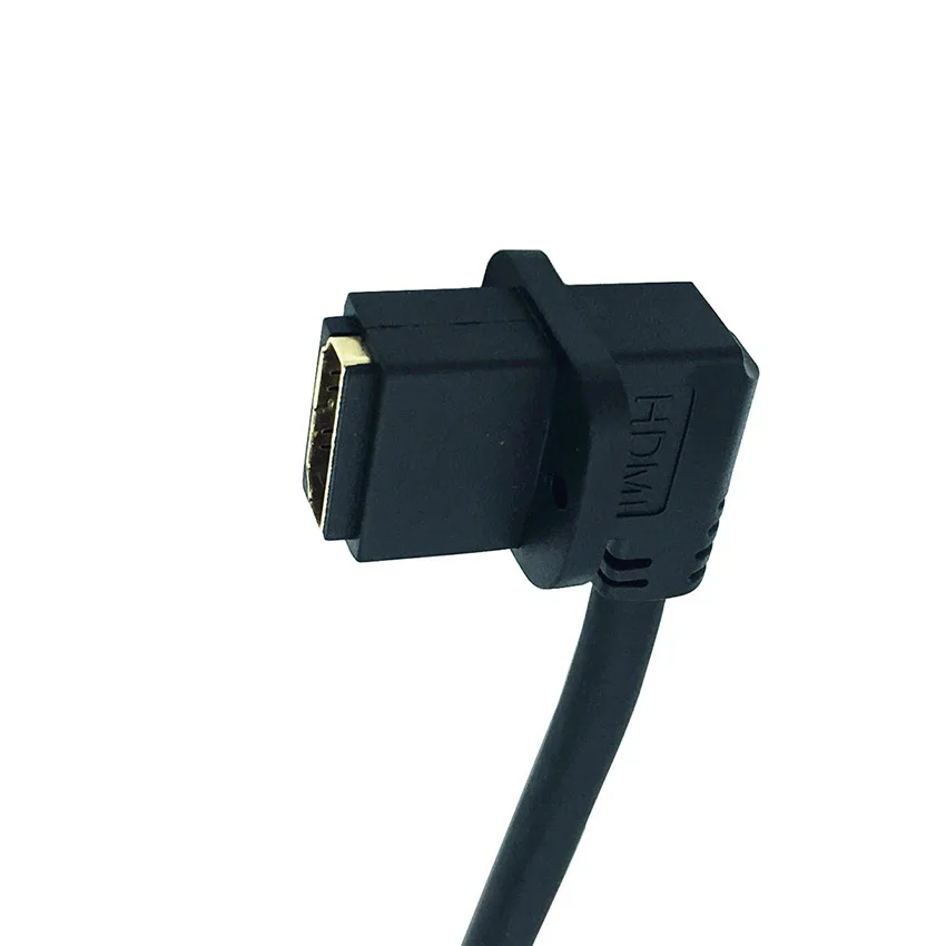 1 5 м HDMI папа мама Панель Крепление 90 градусов левый угол расширение позолоченный