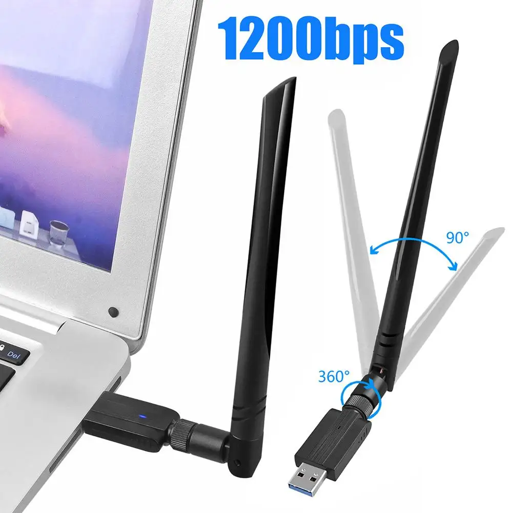 Беспроводной 1200 Мбит/с маршрутизатор Wi Fi адаптер 2 4/Wi 5 ГГц Dual Band USB 3 0 Сетевая карта