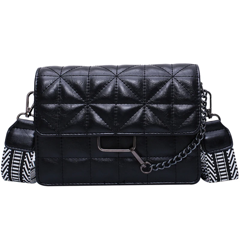 

iVog New Arrival Everyday Ladies Small Quilted Messenger Crossbody Handbag gg Black Chain Hand Bags for Women 2019