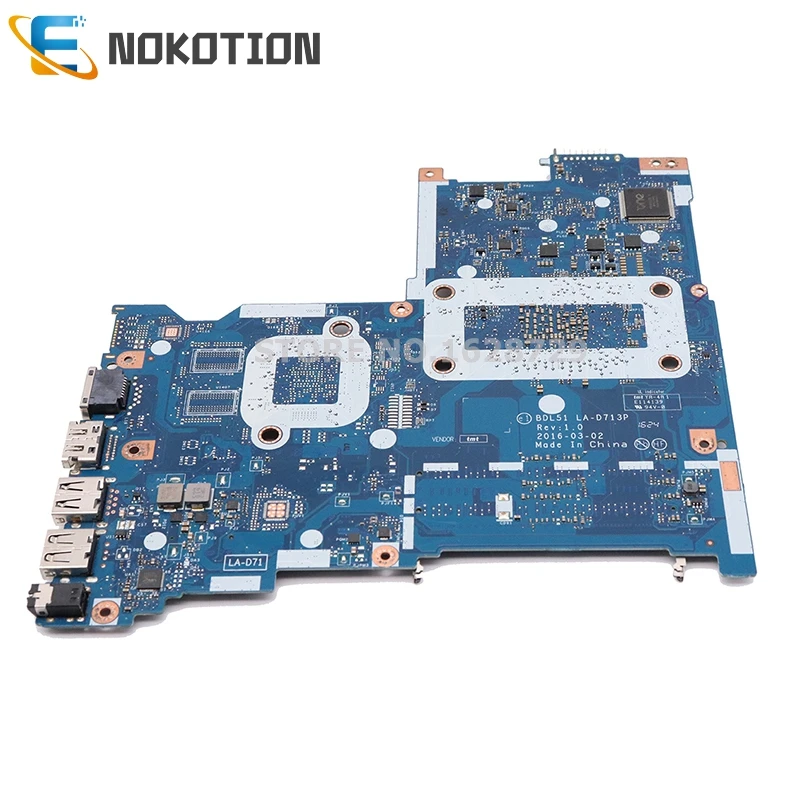 Great Value  NOKOTION 854958-601 854958-501 854958-001 LA-D713P mainboard for HP 15-BA 15Z-BA laptop motherboard