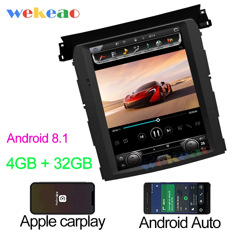 Wekeao вертикальный экран Tesla style 10,4 ''1 Din Android 8,1 Автомобильная Радио gps навигация для Subaru Forester автомобильный dvd-плеер 4G - Цвет: Android Car Radio
