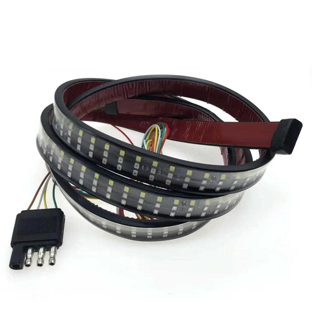 

60 Inch 3-Row Truck Brake Light Strip Turn Signal Running Lights Super Bright Tail Brake Backup Reverse for RV SUV Cargo Boats