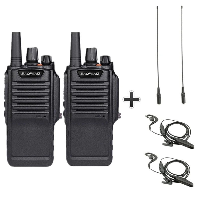 2 шт. Baofeng Водонепроницаемый BF-9700 IP67 иди и болтай Walkie Talkie “иди и 7 Вт 2800 мАч UHF радио Амадор BF 9700 Walkie-Talkie BF9700 Woki токи удобный Talky - Цвет: add 2antenna 2headse