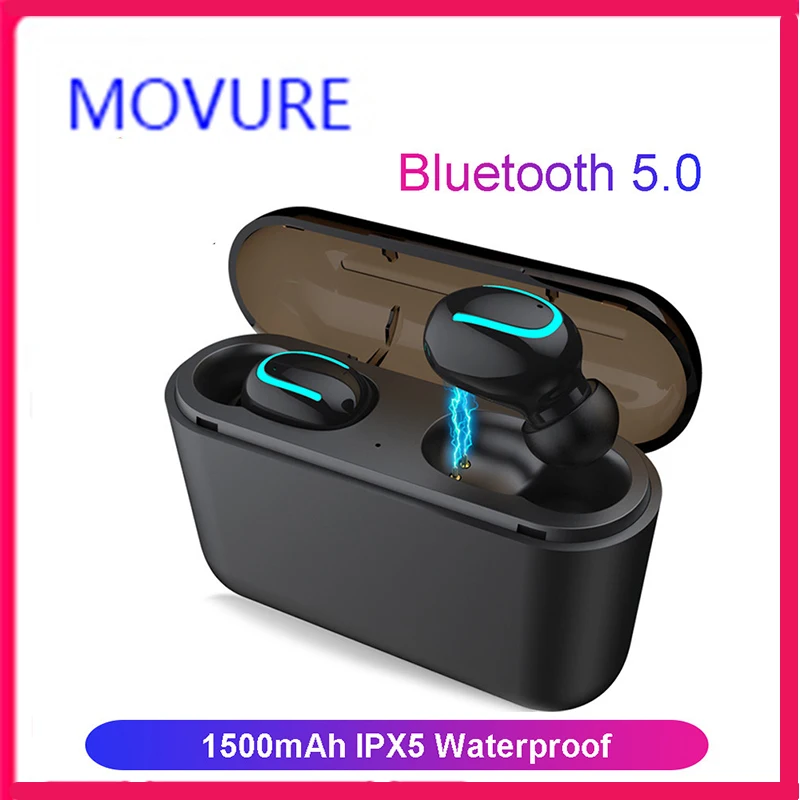 

Q32 Bluetooth Headset 5.0 Binaural Wireless Stereo Sports HBQ Headphones Bluetooth Headset Mobile Power TWS
