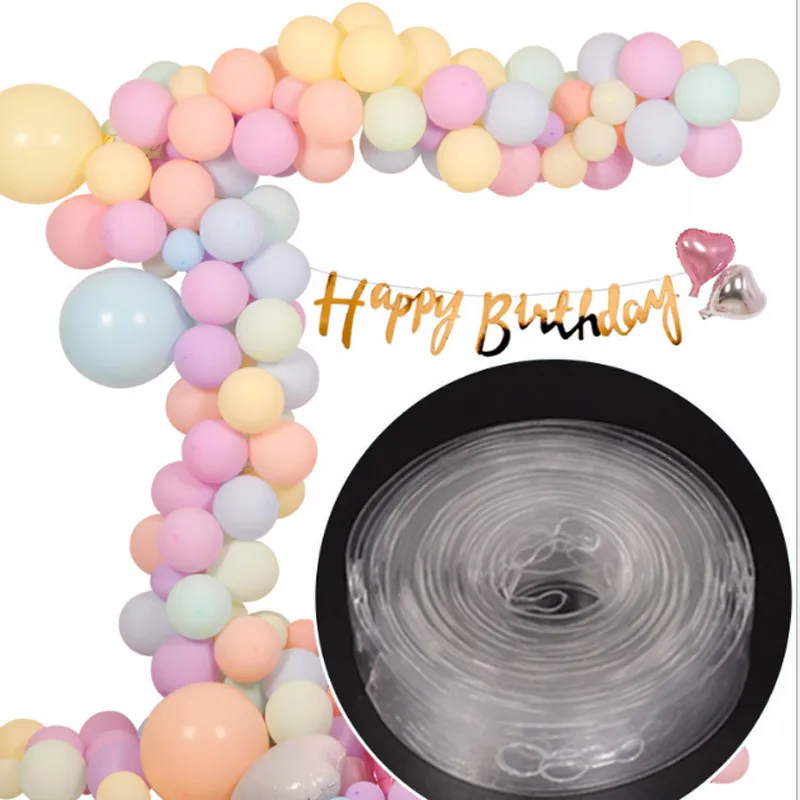 5M Transparent Balloon Chain Tape Arch Connect Strip For Wedding Birthday Party Decoration Home Festival Supplies | Дом и сад