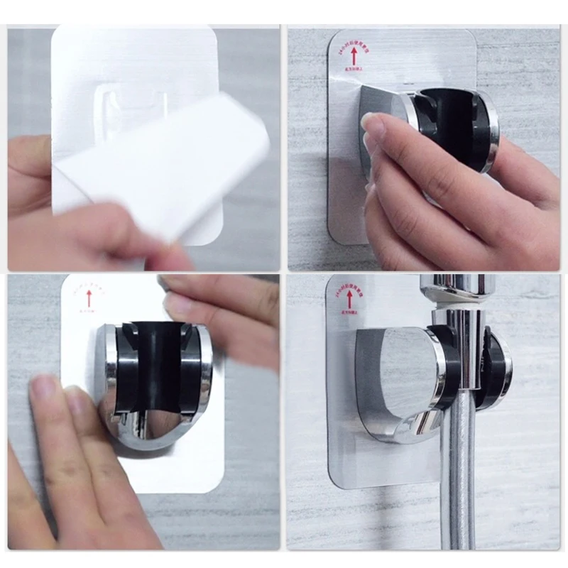 Держатель для душевой головки без сверления настенный кронштейн для ванной комнаты Регулируемый всасывающий кронштейн 95*70*60 мм без сверления регулируемый