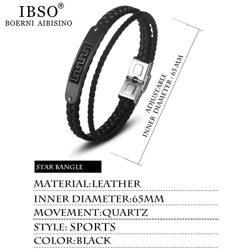 Бренд IBSO, мужские кварцевые часы-браслет, набор, спортивный круглый циферблат, кварцевые наручные часы, силиконовый ремешок, водонепроницаемые часы, подарочный набор