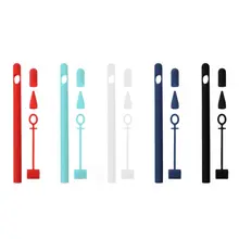 4в1 Мягкий силиконовый чехол для Apple Pencil iPad Кепка Pro Анти-потеря крышка Держатель планшет сенсорная кожа ручка защитный комплект