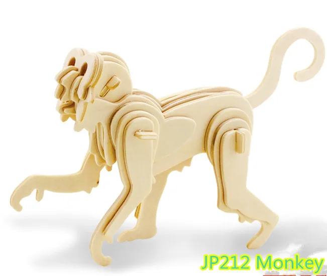 Новогодняя Рождественская игрушка Сделай Сам игрушки для животных 3D деревянная головоломка модель игрушки для сборки деревянные наборы для ремесла украшение стола для детей Kidsdongw
