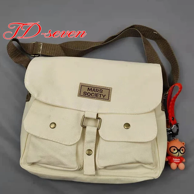 Women's Canvas Bag Japanese Department Harajuku Windsuit Messenger Bag Female Korean Students Shoulder Bags as picture 7 pendant