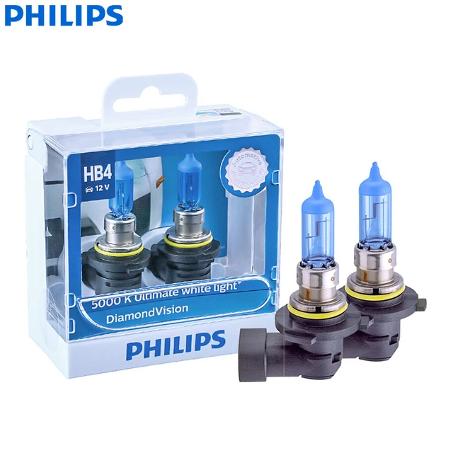 Philips Pack of 2 H7 Halogen Headlight Bulbs Diamond Vision 5000K