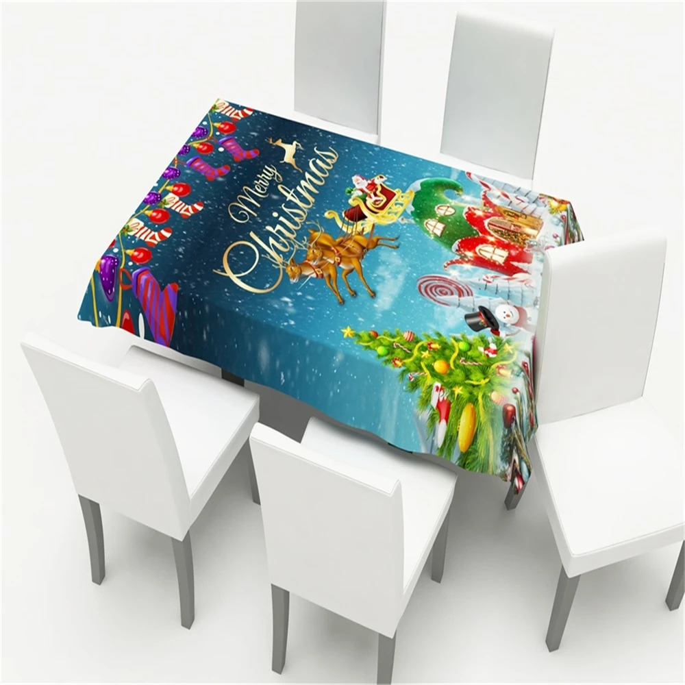Merry Christmas Чехол для стула «Рождество» колокольчик красная кухонная скатерть вечерние праздничные украшения для дома столовая скатерть