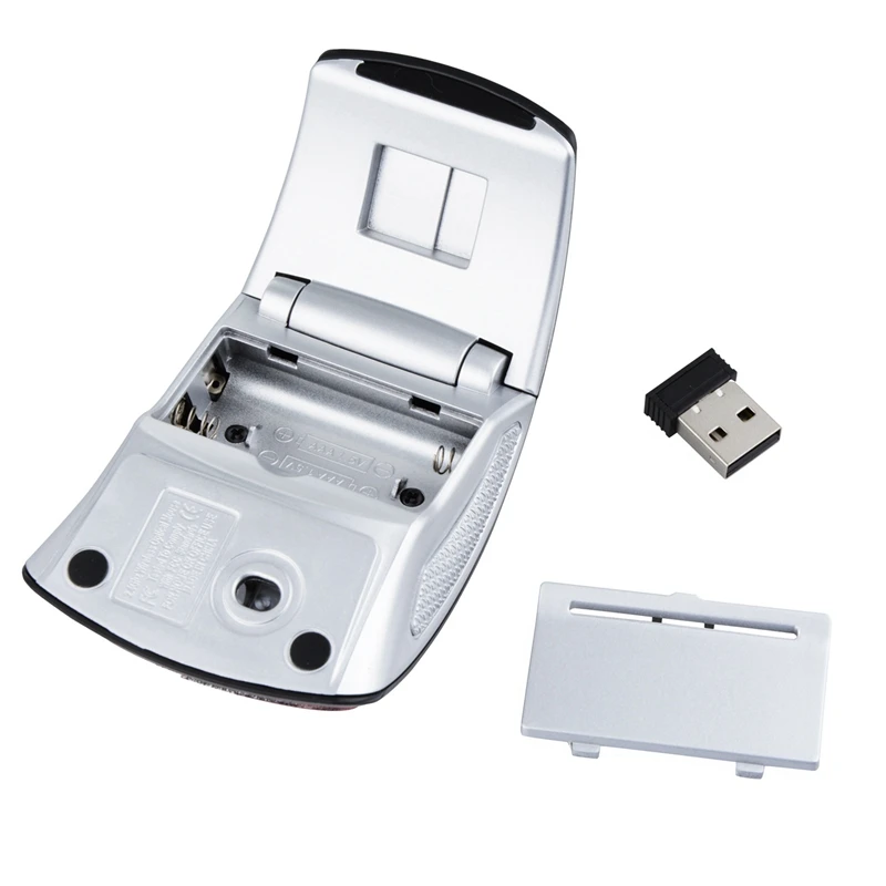 Wireless Mouse 2.4G Computer Mouse Foldable Folding Optical Mouse USB Receiver for Laptop PC Computer Desktop Office