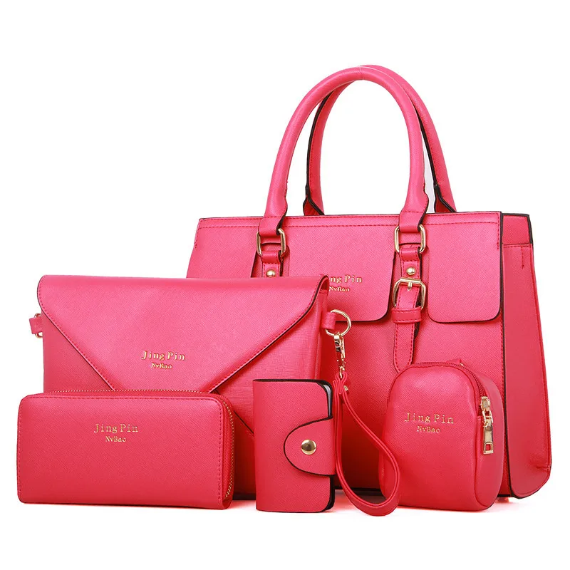

2016 New Style Europe And America Popular Brand Picture WOMEN'S Bag Fashion Casual Shoulder Oblique Five-Piece Bag