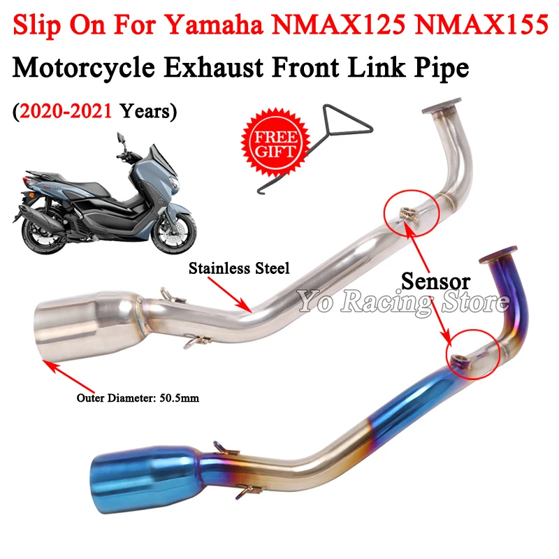 

Slip On For YAMAHA NMAX125 NMAX155 NMAX 125 155 2020 2021 Motorcycle Exhaust Escape System Modify Muffler 51mm Front Link Pipe