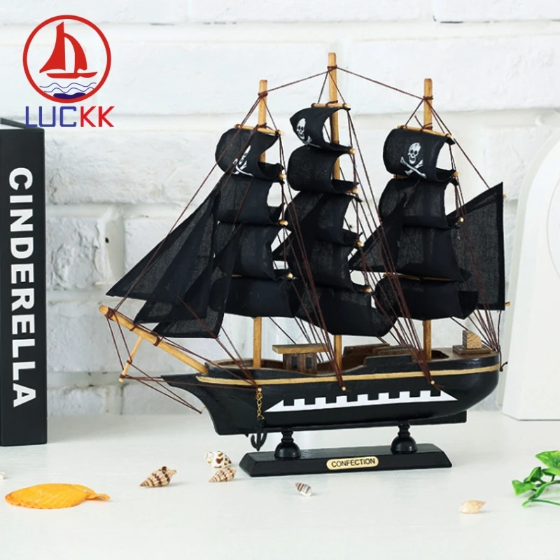 LUCKK 33 см Пираты Карибского моря деревянная Черная жемчужина корабль Статуэтка