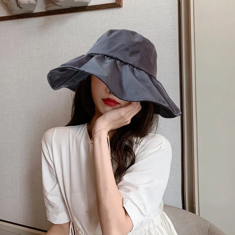 New Solid Color Basin Hat Women's Rain 