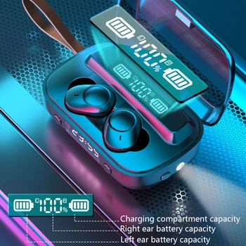 

TWS bluetooth headphone 5.1 Touch Control Wireless Headset LED Power Display Earphone Gaming Auriculares with charging box