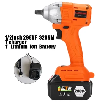 

21V 320NM 1/2inch Electric Brushless Impact Wrench Drill W/ LED Light Battery Brand New And High Quality