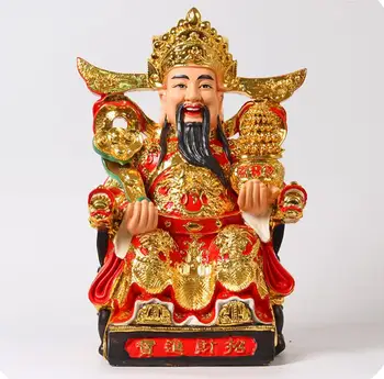 

Copper statue God of wealth Buddha 12 16 19 26 inch plexiglass reinforced plastic waterproof and dustproof