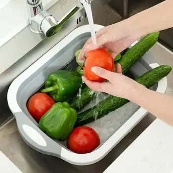 

Folding Sink Sink Multi-Function Drain Basket Kitchen Fruit And Vegetable Storage Basket Portable Wash Basin New