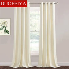 

Modern White Black Velvet Curtains for Living Room Bedroom Elegant Curtains Drapes Customize Long Backdrop Curtain