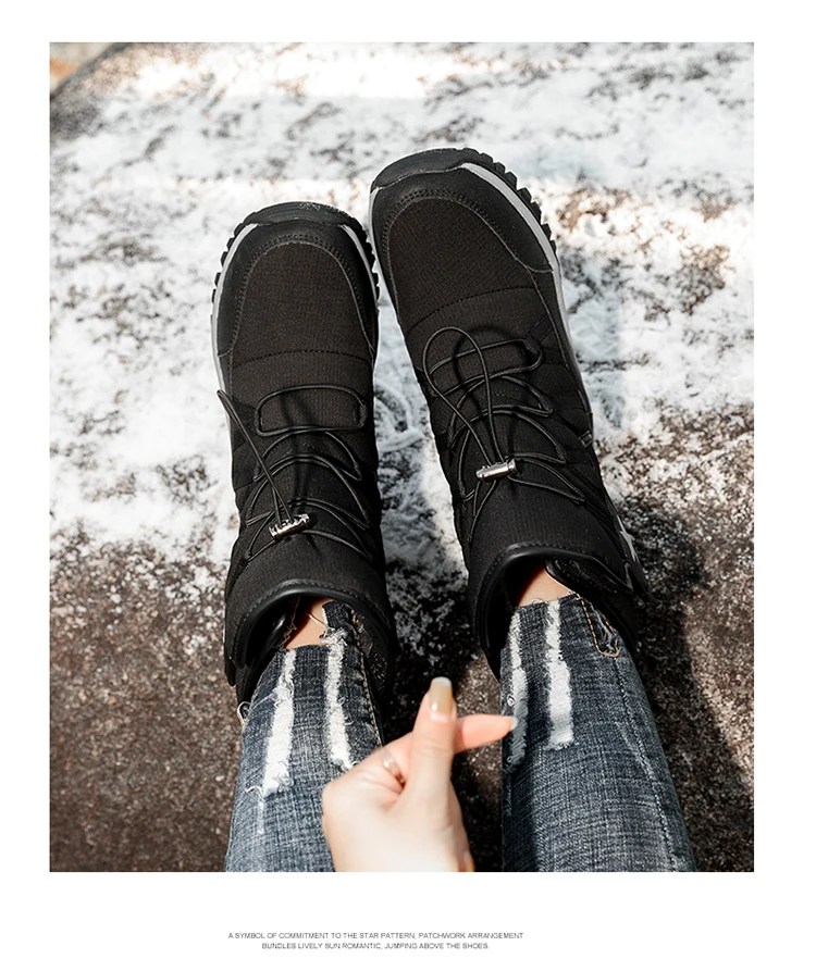 WWKK/женские ботинки; Водонепроницаемая зимняя обувь; женские зимние ботинки; теплые зимние ботильоны на платформе с толстым мехом на