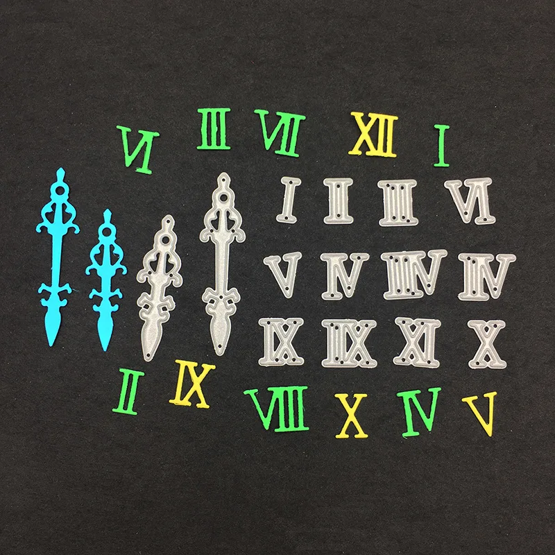 

Retro Clock Roman Numerals Metal Cutting Dies For Scrapbooking Photo Album Card Paper Decor Embossing Craft