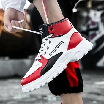 

2020 hot sale men hip hop men's shoes fashion sneakers casual running shoes high top fashion shoes men boots