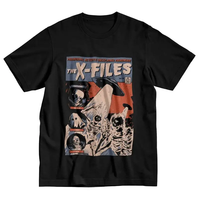 Trendy Retro The X Files T Shirt Men Short Sleeve Soft Cotton Streetwear T shirt Casual Movie