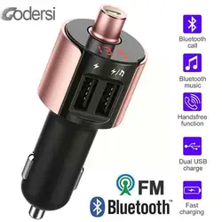 Transmetteur FM sans fil Bluetooth pour voiture, Kit mains libres, adaptateur Radio USB, double chargeur, lecteur de voiture, modulateur MP3 3,4a, C3B6 