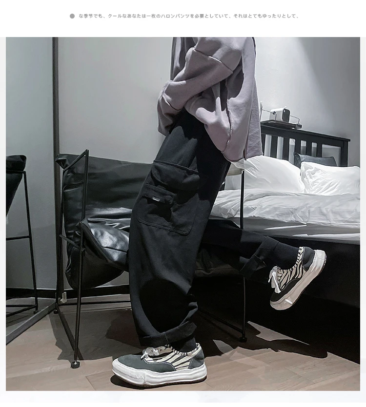 green cargo pants Autumn Mens Side Pockets Cargo Pants Male Fashion Casual Pants Oversize Design Straight Loose Streetwear Outdoor Jogging M-5XL wrangler cargo pants