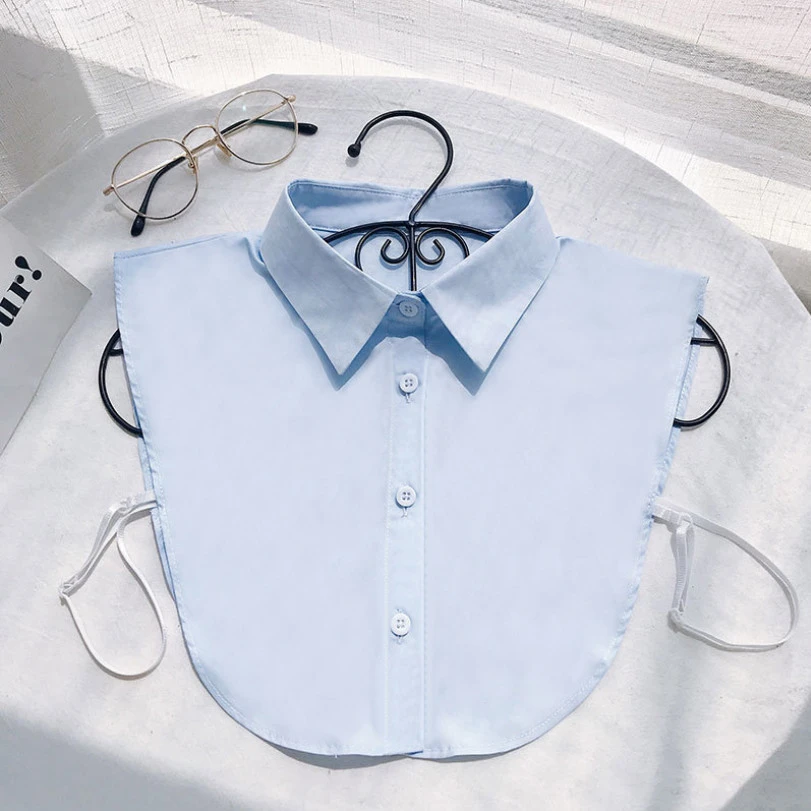 Fake Collar for Shirt Detachable Collars Solid Shirt Lapel Blouse Top