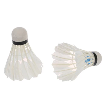 

12 White Feather Shuttlecocks Birdies Badminton Training