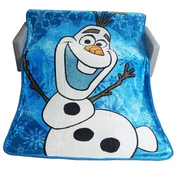 

Disney Cartoon Blue Olaf Snow Men Blanket 150x200cm Thick Throw Home Decor Warm Winter Autumn Bedspread for Children