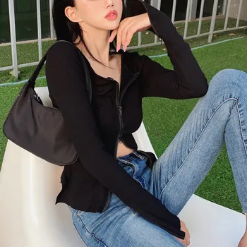 

Two-piece Set Slim Long-sleeved Short Jacket + High Waist Hip Skirt Temperament Women's Sets Feme