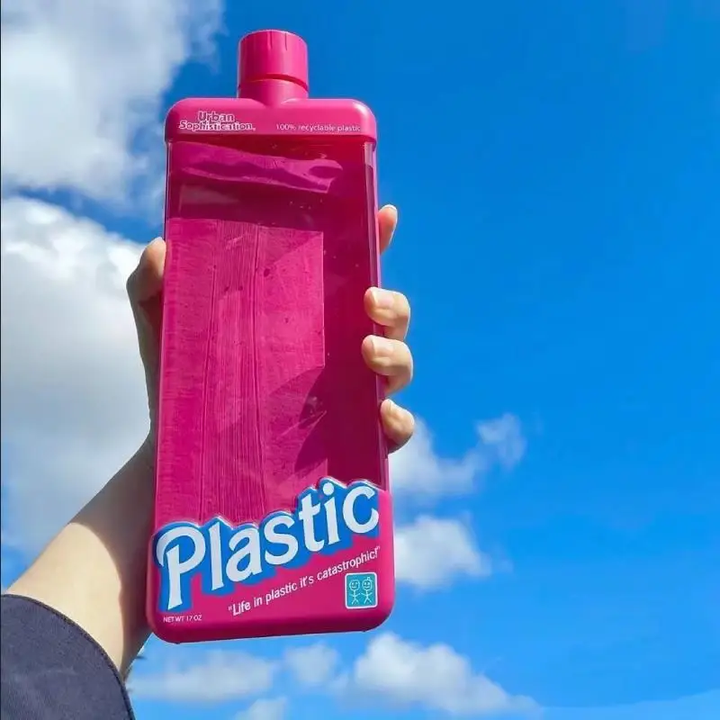 Sports Water Bottle Fashion Urban Sports Bottle 500ml Water Cup Outdoor Fitness Flat Bottle Eco-Friendly Antibacterial Juice Water