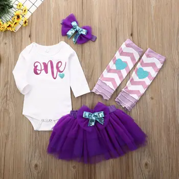 

Baby Clothing Baby Girl Romper T-Shirt Tops Pleated Skirt One Years Birthday Dress My First Christmas Outfits