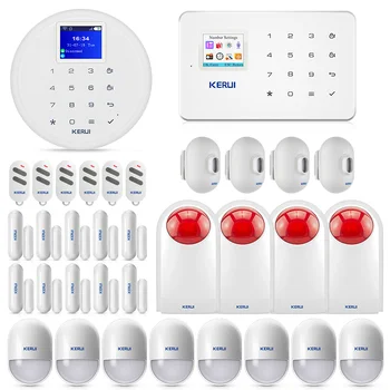 

KERUI W17 G18 Wireless GSM Home Security Alarm System Burglar Alarm Sensor Kit With Auto Dial Motion Detector Sensor APP Control